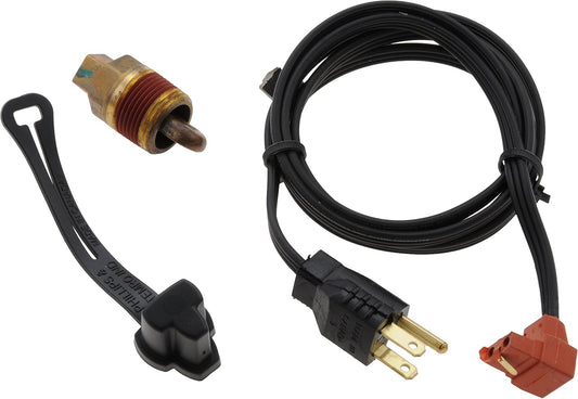 Zerostart 3100002 Engine Block Immersion Heater, a 400-watt, 120-volt freeze plug heater with a brass element, primarily fitting various Ford V8 engines.