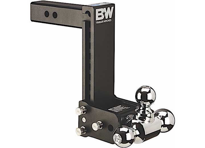 B & W Trailer Hitches Black Tow & Stow 12-In Model with 2.5-In Receiver, 8.5-In Drop, 9-In Rise, and Ball Options - Imex RV And Auto Parts