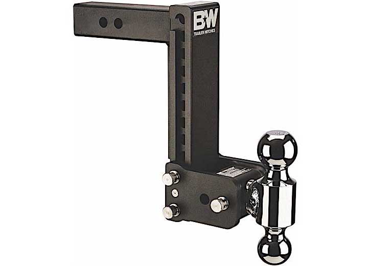 B & W Trailer Hitches Black Tow & Stow 12-In Model with 2.5-In Receiver and 8.5-In Drop, 9-In Rise with 2 and 2 5/16-In Balls - Imex RV And Auto Parts