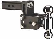B & W Trailer Hitches Black Tow & Stow 6-In Model with 3-In Drop and 3.5-In Rise, Includes 2 & 2 5/16-In Balls - Imex RV And Auto Parts
