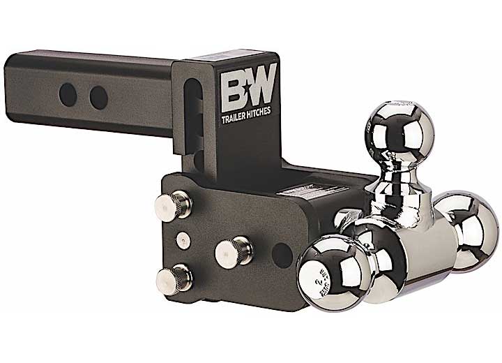 B & W Trailer Hitches Black Tow & Stow 6-Inch Model with 3-Inch Drop and 3.5-Inch Rise - Part Number TS10047B - Imex RV And Auto Parts
