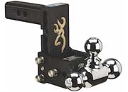 B & W Trailer Hitches Browning Edition Tow & Stow 8-In Model with 5-In Drop and 5.5-In Rise Triball - Imex RV And Auto Parts