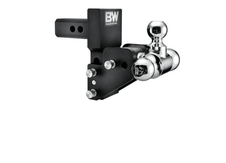 B & W Trailer Hitches Class IV 2-Inch Receiver for GM with MultiPro Tailgate, Black, 2 1/2-Inch Drop / 3 1/2-Inch Rise Tri-Ball (Part TS10064BMP) - Imex RV And Auto Parts