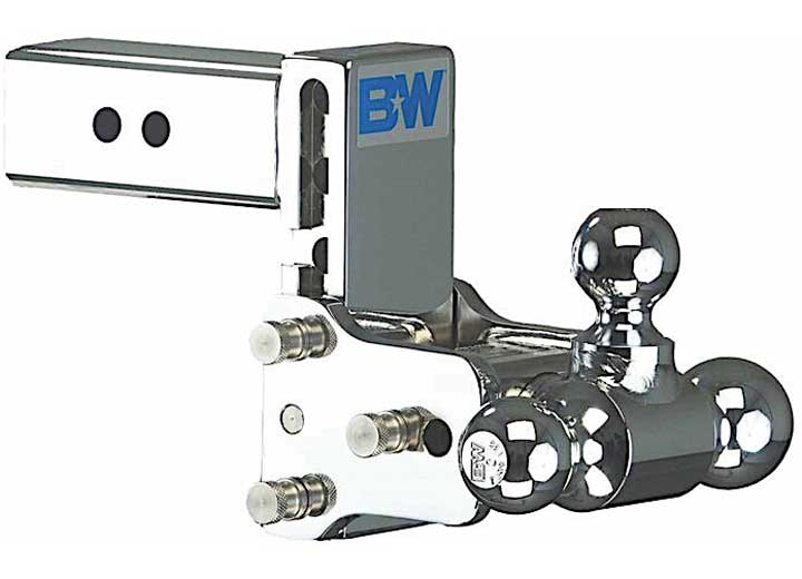 B & W Trailer Hitches Class V 2 1/2 Inch Receiver Chrome Tow & Stow with 8 Inch Drop and 5 Inch Rise, Model TS20048C - Imex RV And Auto Parts