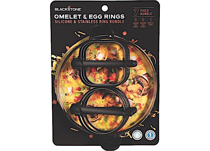 Blackstone Egg Rings & Omelet Ring Kit 7 Piece Bundle - Imex RV And Auto Parts