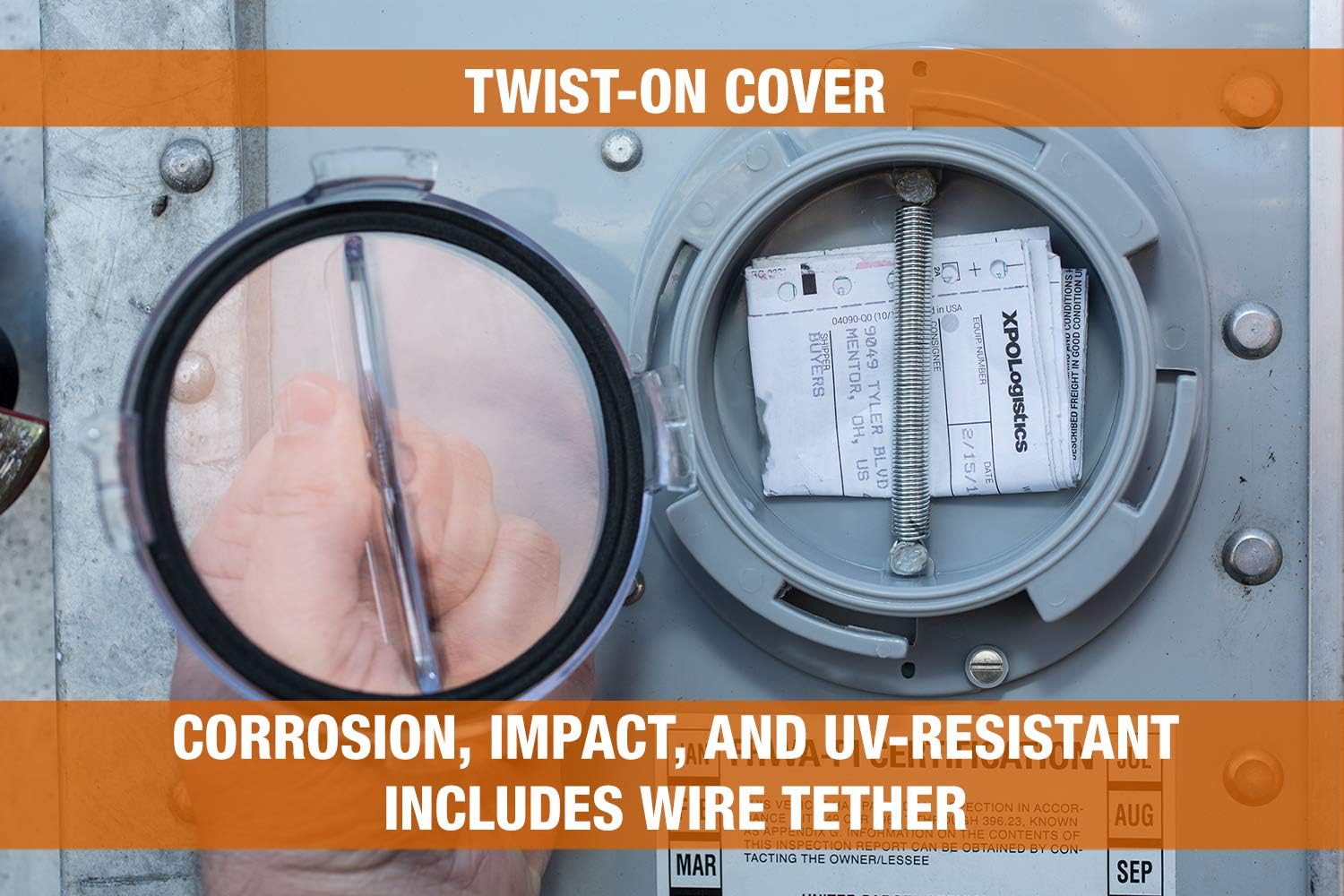 Buyers Products 5201101 Plastic Document Holder Kit with Clear Cover, Truck and Trailer Registration & Insurance Card Holder, Corrosion and UV Resistant - Imex RV And Auto Parts