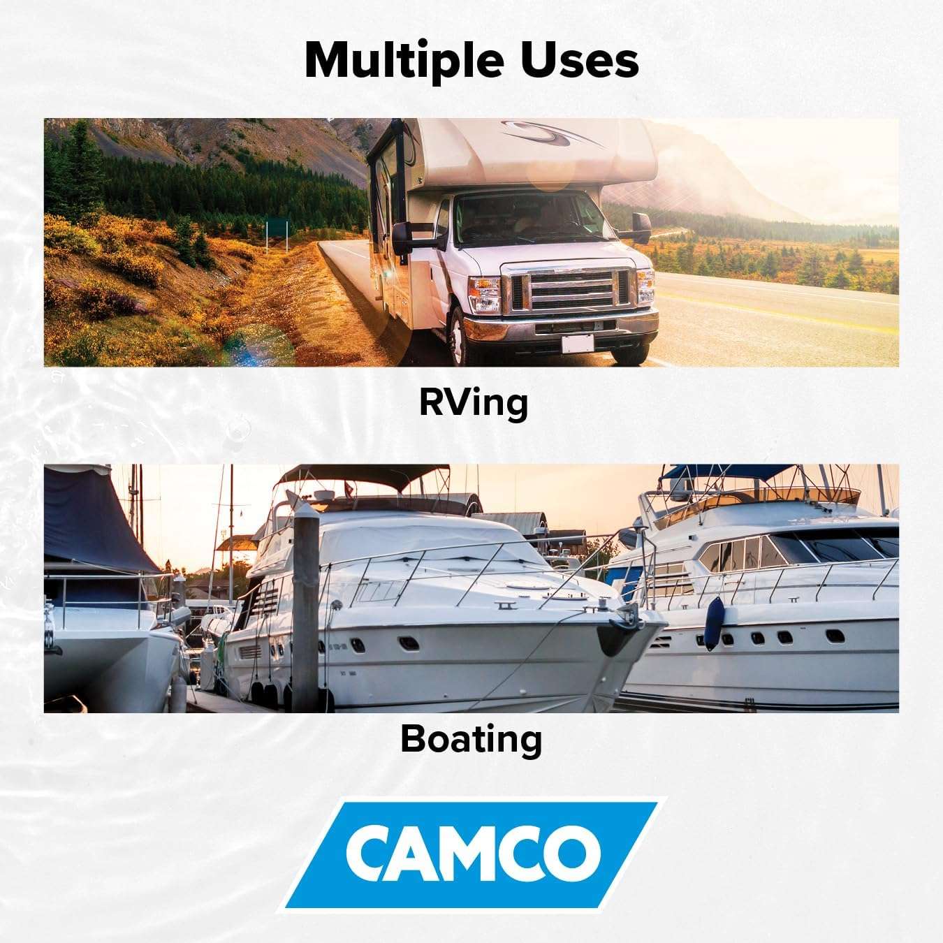 Camco Brass Camper/RV Water Pressure Regulator – Protects RV Kitchen Small Appliances, Plumbing & Hoses – Reduces RV Water Pressure to Safe & Consistent 40 - 50 PSI – Drinking Water Safe (40055) - Imex RV And Auto Parts