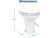 Camco Gravity Toilet White - Model 41710 - Imex RV And Auto Parts
