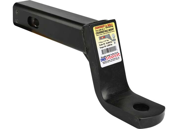 Convert-A-Ball 8 Inch Length x 4 Inch Drop Cushioned Ball Mount - AM-S-C-4