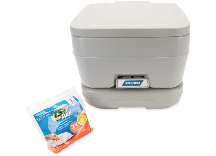 Camco Portable Toilet 2.6 Gallon Model 41531 for RV, Camping, and Travel