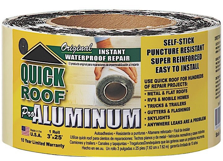 Cofair Products Inc Quick Roof Self - Stick Aluminum Surface with Reinforcement - Part QR325 - Imex RV And Auto Parts