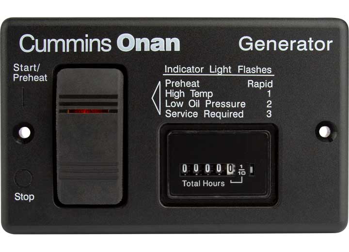 Cummins/Onan Deluxe Remote Start Panel with Hour Meter for 612.5 kW RV Generators - Imex RV And Auto Parts