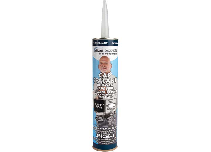 Dicor 351CSB - 1 Black Cap Sealant in Tube – Professional RV and Marine Sealant - Imex RV And Auto Parts