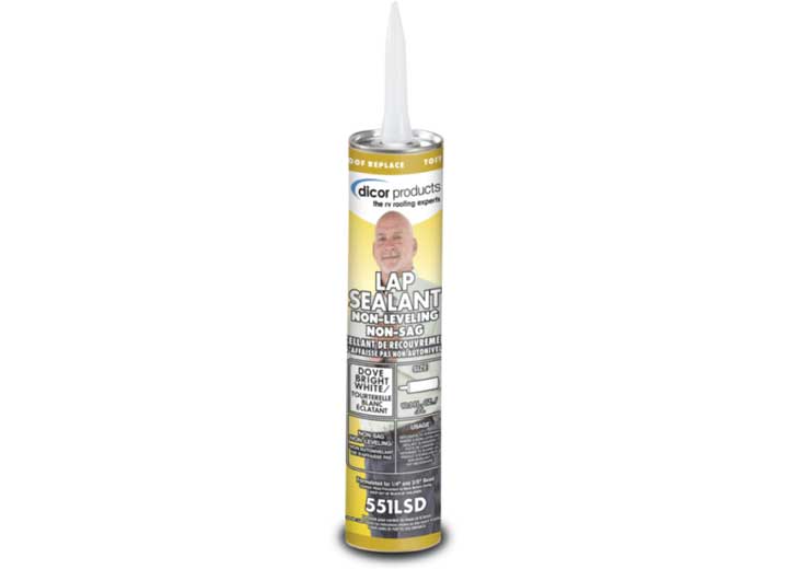 Dicor 551LSD - 1 Nonleveling and Nonsag Lap Sealant - 10.3 oz Brite White - Imex RV And Auto Parts