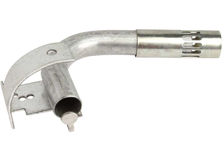 Dometic 92615 electronic ignition burner tube for Atwood RV water heaters, made of zinc-plated steel for 6 and 10-gallon models.