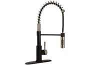 Dura Faucet DFTDF - MK504SLK - MBSN Streamline Coil Pulldown RV Kitchen Faucet in Matte Black and Nickel - Imex RV And Auto Parts