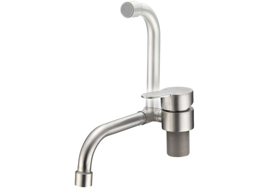 Dura Faucet DFTDF - MK510H - SN Folding RV Kitchen Faucet in Brushed Satin Nickel - Imex RV And Auto Parts