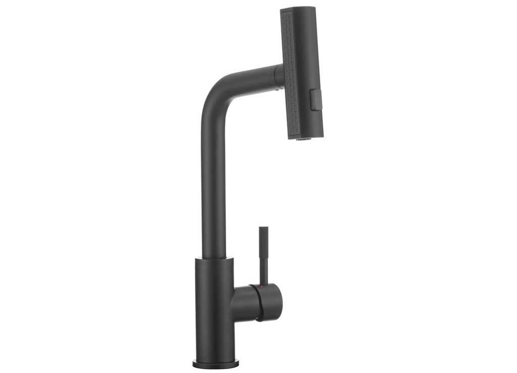 Dura Faucet DFTDF - MK511X - MB Rainfall Pulldown RV Kitchen Faucet in Matte Black - Imex RV And Auto Parts