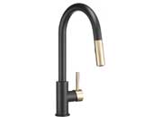 Dura Faucet DFTDF - MK530SLK - MBMG Streamline Pulldown RV Kitchen Faucet in Matte Black and Matte Gold - Imex RV And Auto Parts