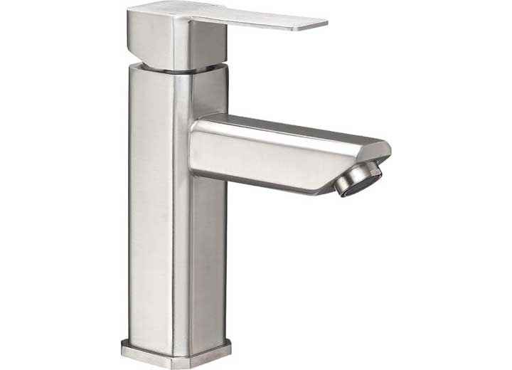 Dura Faucet DFTDF - ML803LQ - SN Modern Angular RV Lavatory Faucet in Brushed Satin Nickel - Imex RV And Auto Parts