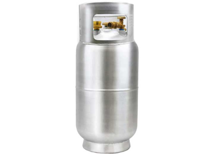 Flame King 33.5lb Aluminum Forklift Propane Tank Cylinder with Gauge - YSN335-ALM - Imex RV And Auto Parts