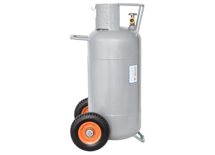Flame King 40lb Horizontal & Vertical Propane Cylinder with OPD & Wheels - YSN40HOG - Imex RV And Auto Parts