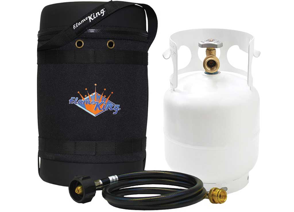 Flame King Gas Hauler Kit W/5 Lb Tank & Rubber Hose - Imex RV And Auto Parts