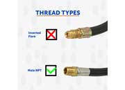 Flame King Pigtail Propane Hose Connector, 18" - MB100473-18 - Imex RV And Auto Parts