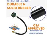 Flame King Pigtail Propane Hose Connector, 18" - MB100473-18 - Imex RV And Auto Parts