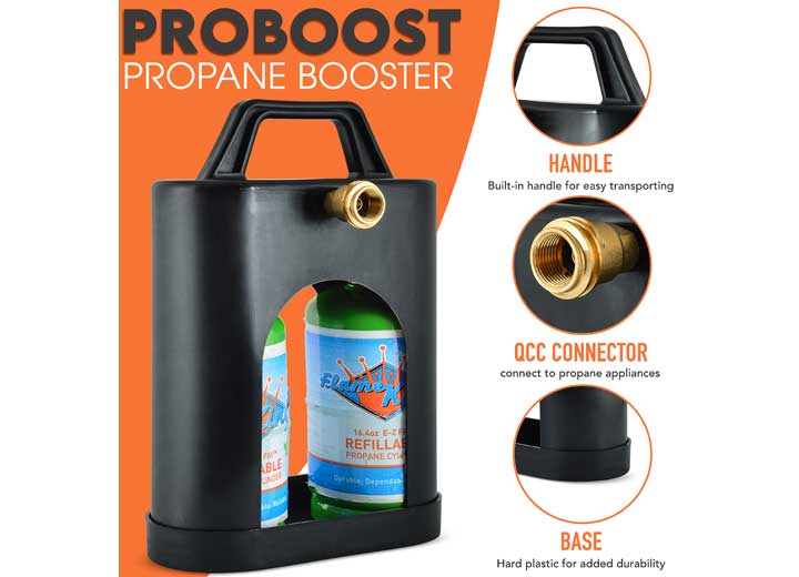 Flame King ProBoost Dual 1LB Propane Tank Carrier - YSN1LBPB - Imex RV And Auto Parts