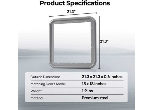 Fogatti Instashower Ultra Door Trim Ring 18"x18" - Imex RV And Auto Parts