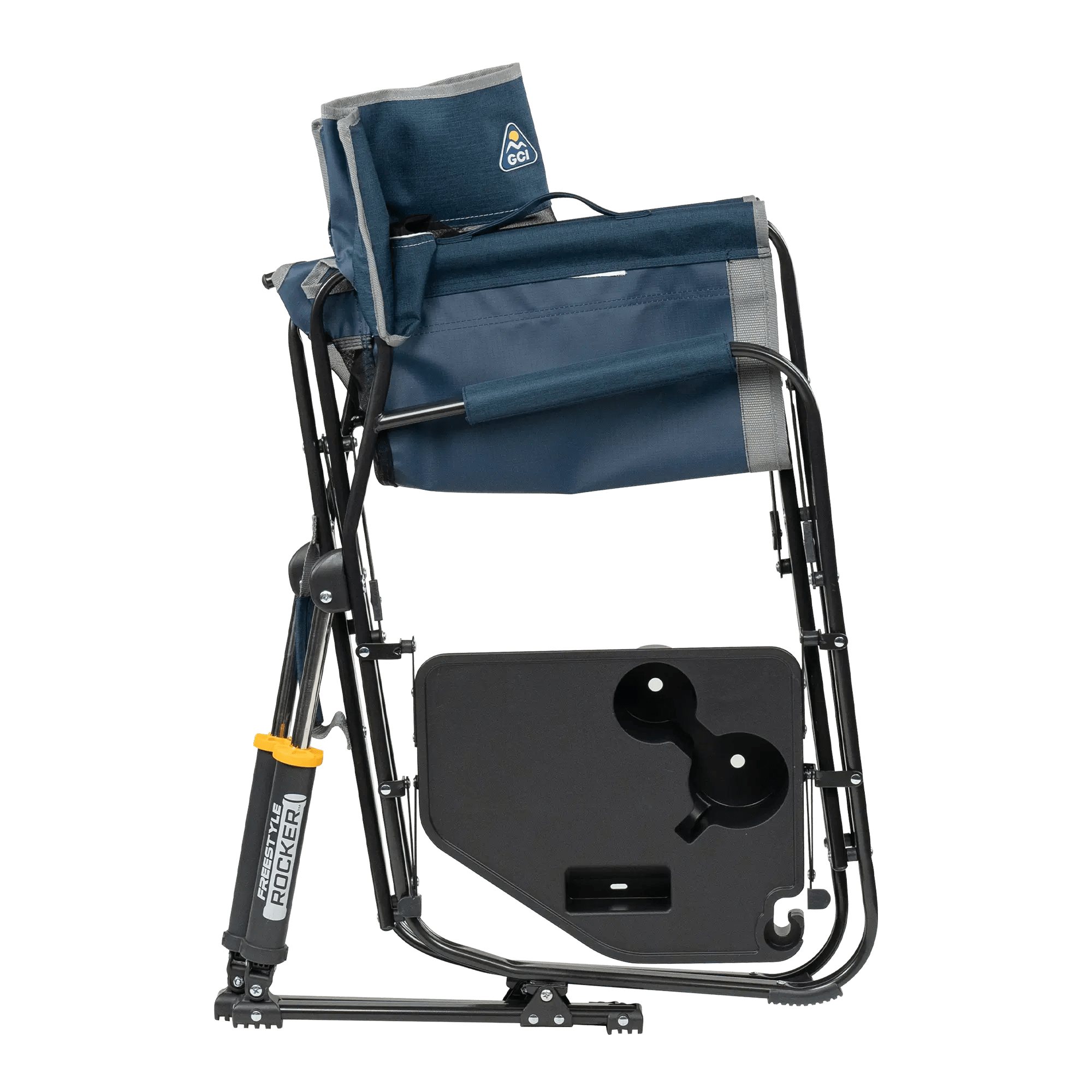 GCI Freestyle Rocker Chair with Side Table - Blue - Imex RV And Auto Parts