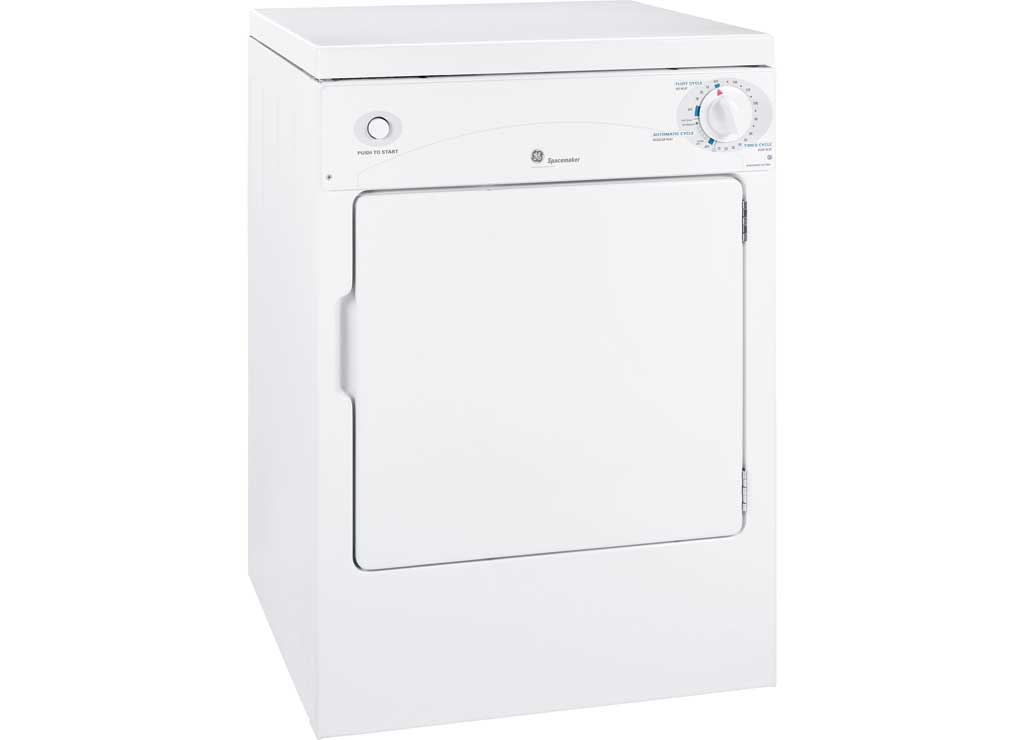 GE Appliances GEGDSKP333ECWW Ge Spacemaker Portable Electric Dryer with 3.6 Cu Ft Capacity - Imex RV And Auto Parts