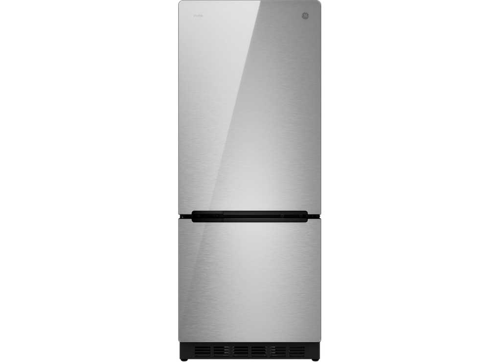 GE Appliances GEGPBV10R5VSS 10.0 Cu Ft 12V DC Bottom Freezer Refrigerator with Glass Door and Stainless Finish - Imex RV And Auto Parts