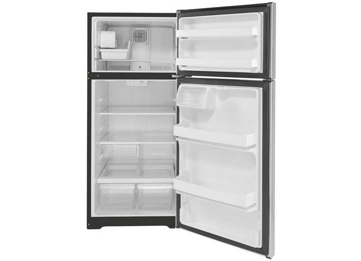 GE Appliances GIE17GSNRSS 16.6 Cu. Ft. Top - Freezer Refrigerator with Ice, Stainless Steel Right Hinge - Imex RV And Auto Parts