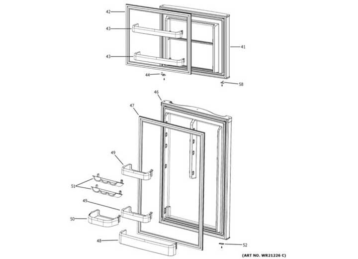 GE Appliances GPV10 Stainless Refrigerator Door Model WR78X32432 - Imex RV And Auto Parts