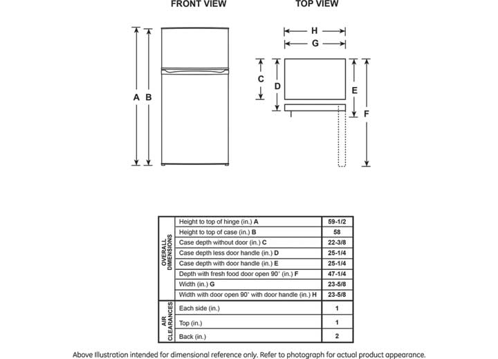 GE Appliances GPV10FSNSB - R 9.8 cu. ft. Top Freezer Refrigerator in Stainless Steel - Imex RV And Auto Parts