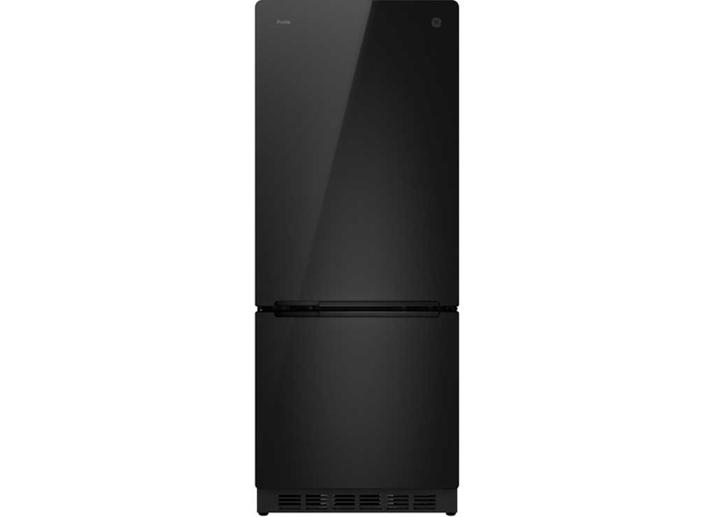 GE Appliances PBV10R5VBB 10.0 Cu Ft 12V DC Bottom Freezer Refrigerator with Glass Door in Black - Imex RV And Auto Parts