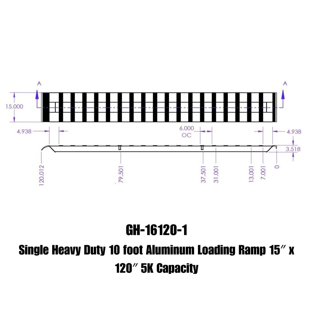 GEN-Y Hitch Aluminum Ramp GH-16120-1 for Heavy-Duty Loading and Transport - Imex RV And Auto Parts