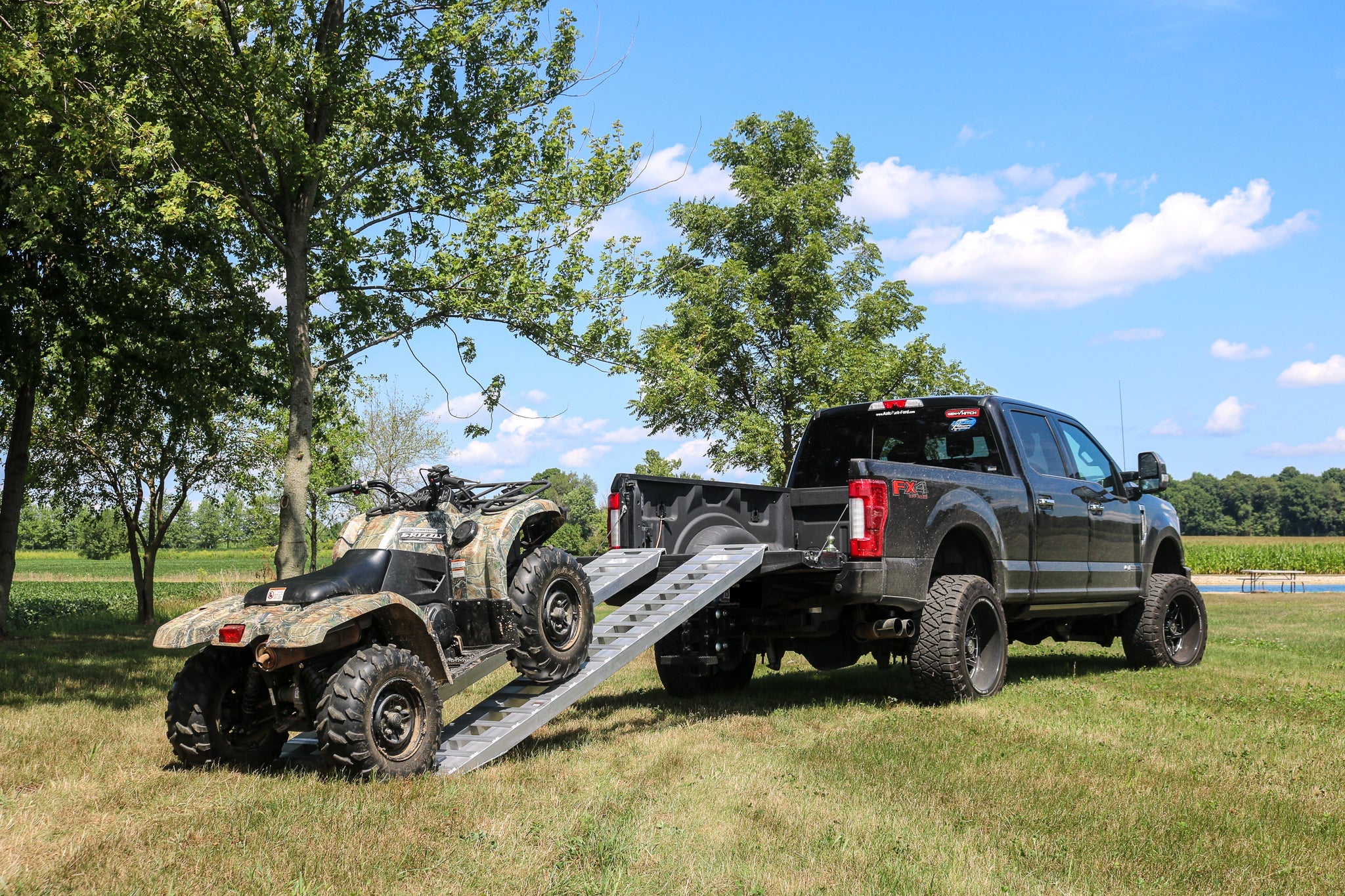 GEN-Y Hitch Aluminum Ramp GH-17096 for Heavy-Duty Vehicle Loading and Transportation - Imex RV And Auto Parts