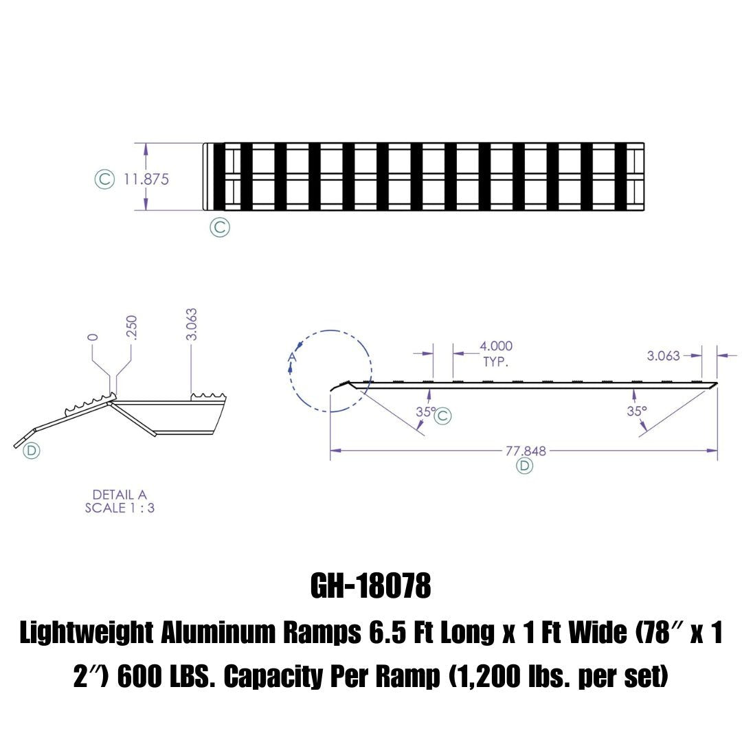 GEN-Y Hitch Aluminum Ramp GH-18078 – Lightweight, Heavy-Duty Loading Solution - Imex RV And Auto Parts