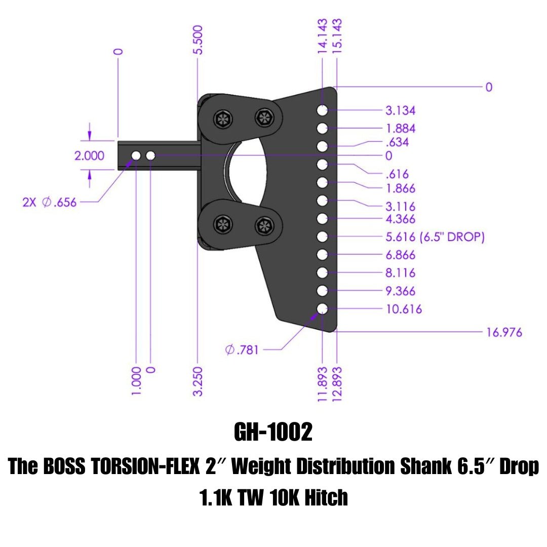 GEN-Y Hitch GH-1002 Weight Distribution Drop Hitch for Heavy-Duty Towing - Imex RV And Auto Parts