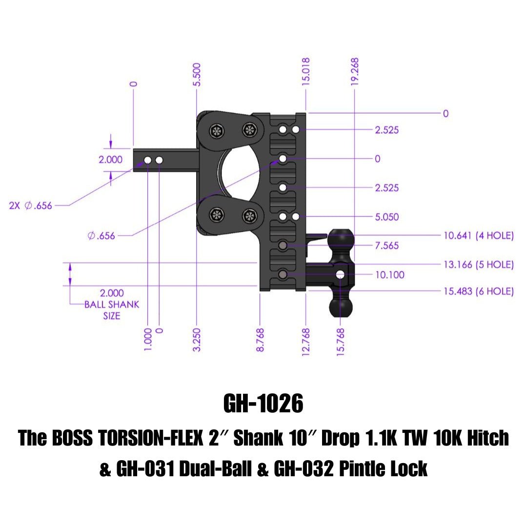 GEN-Y Hitch GH-1026 Drop Hitch with Torsion-Flex Design for Heavy-Duty Towing - Imex RV And Auto Parts