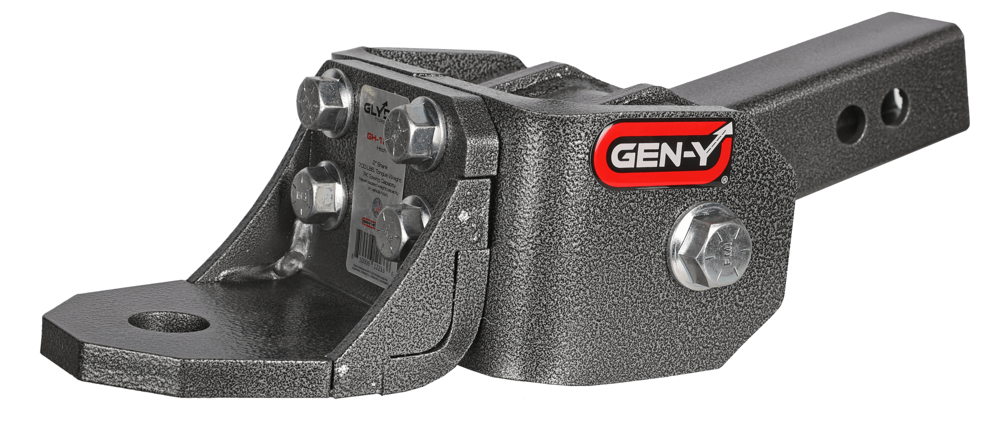 GEN-Y Hitch GH-12001 Ball Mount with Torsion-Flex Design, 7,000 lbs Gross Towing Capacity, Silver Vein Finish - Imex RV And Auto Parts