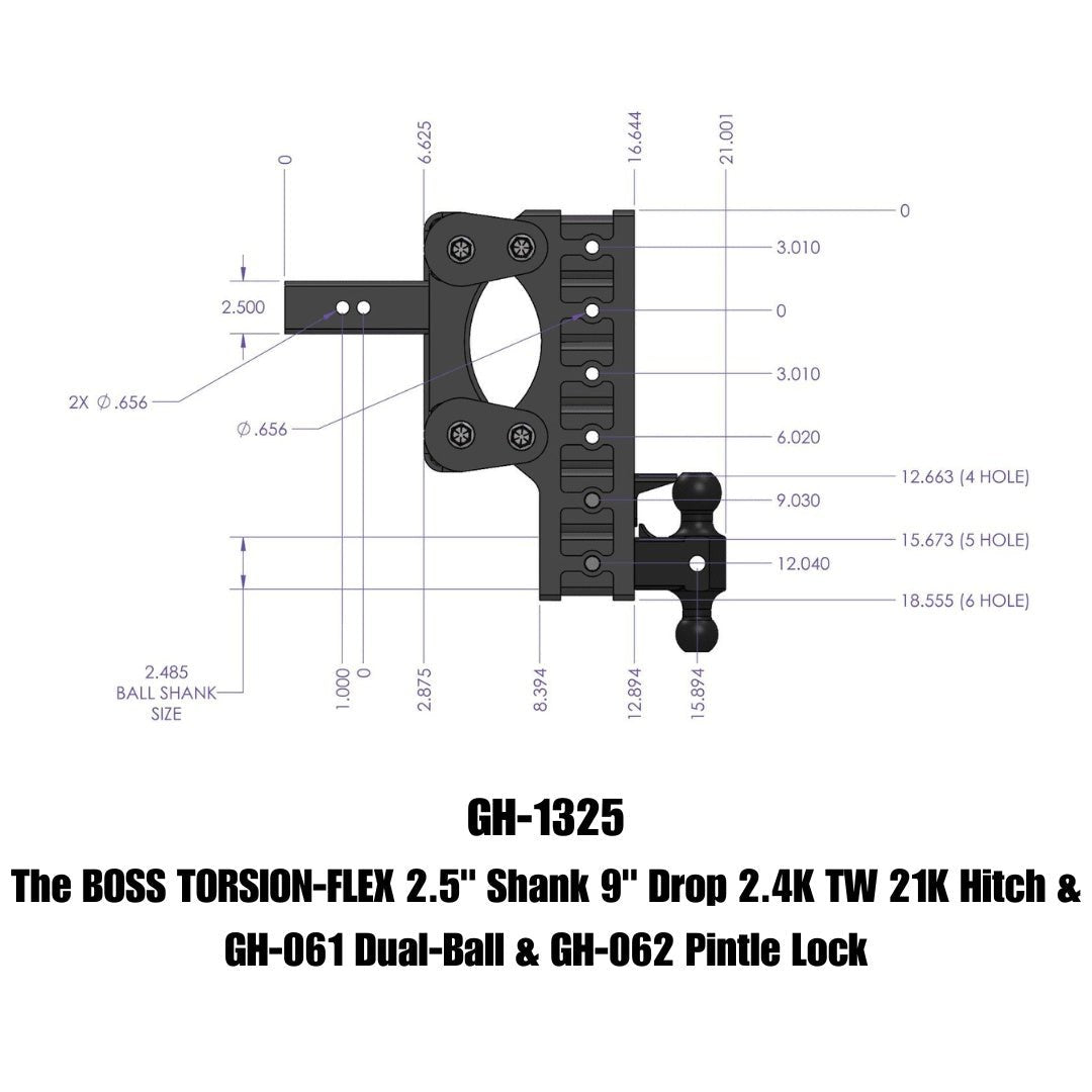 GEN-Y Hitch GH-1325 Drop Hitch with Torsion-Flex Design for Heavy-Duty Towing - Imex RV And Auto Parts