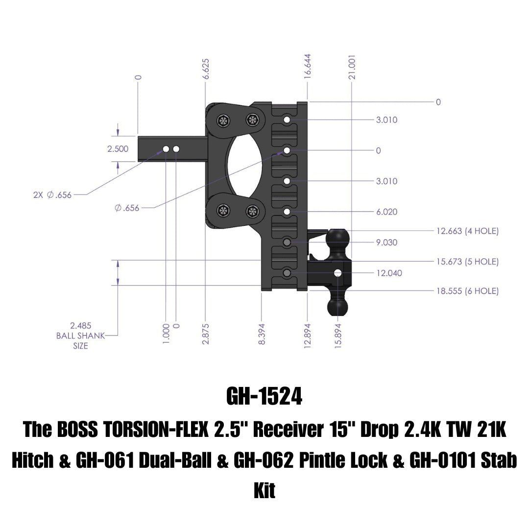 GEN-Y Hitch GH-1524 Torsion-Flex Drop Hitch for Heavy-Duty Towing - Imex RV And Auto Parts
