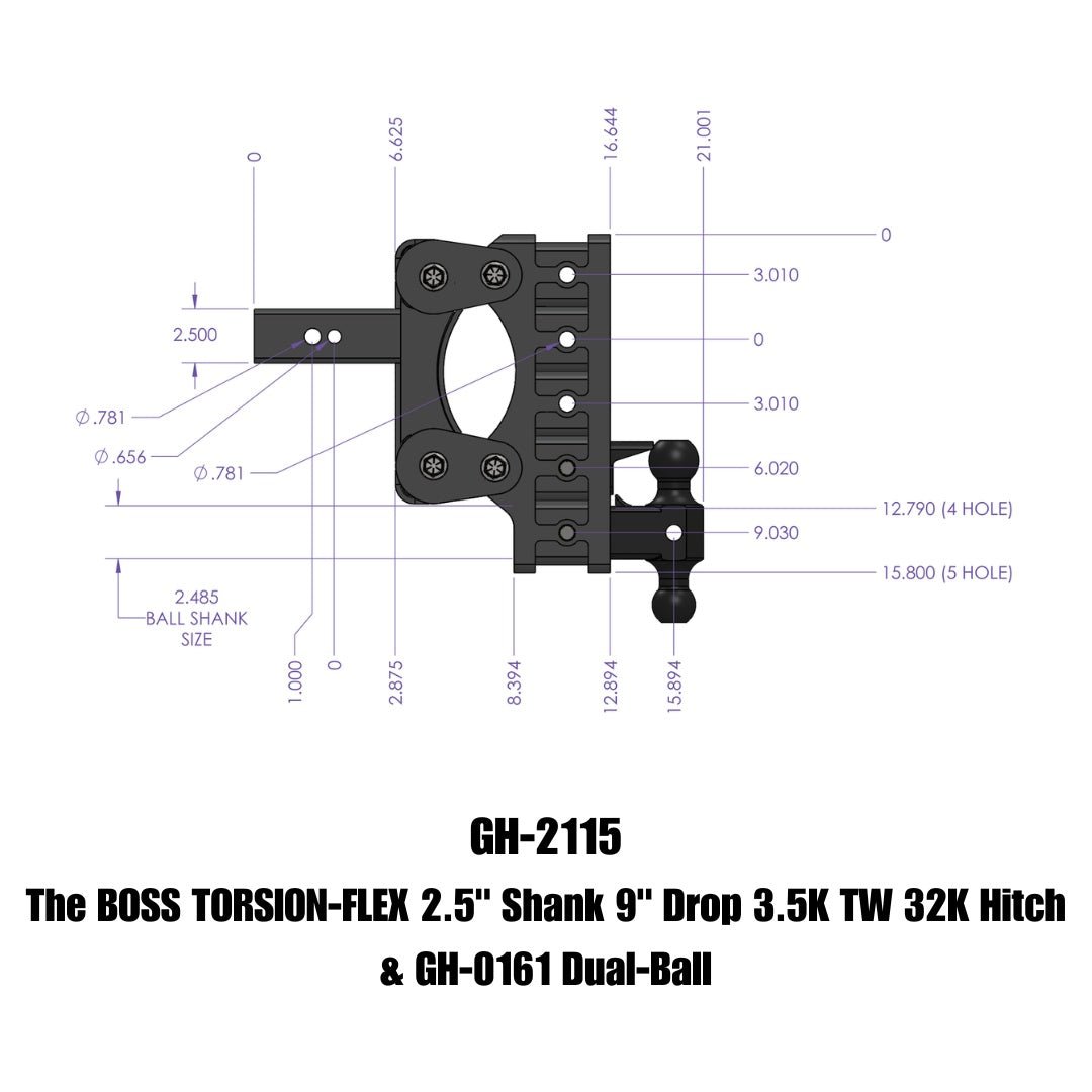 GEN-Y Hitch GH-2115 Drop Hitch with Torsion-Flex Design for Heavy-Duty Towing - Imex RV And Auto Parts