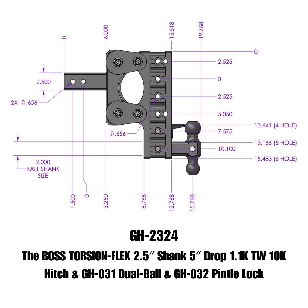 GEN-Y Hitch GH-2324 Torsion-Flex Drop Hitch for Heavy-Duty Towing - Imex RV And Auto Parts