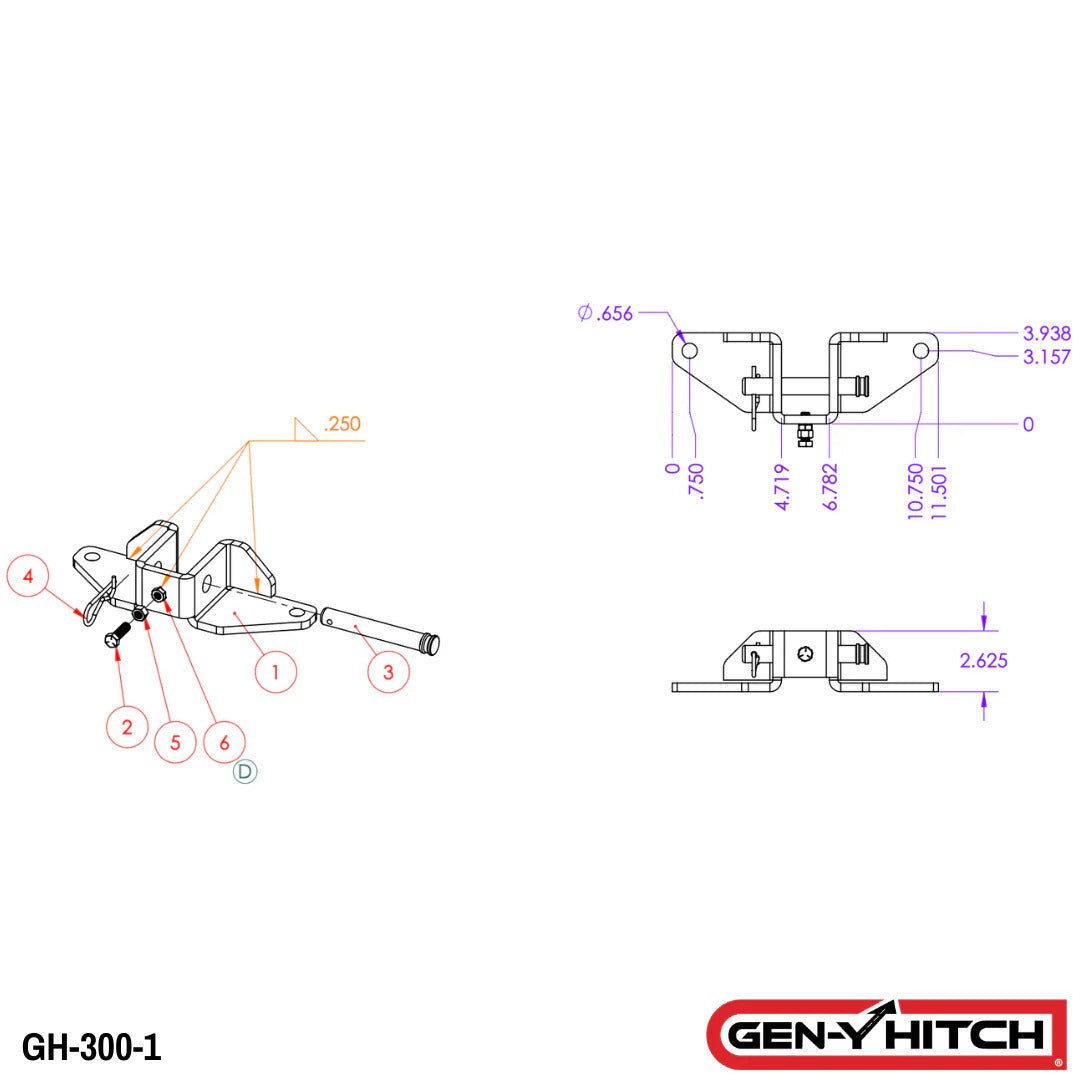 GEN-Y Hitch GH-300-1 Sway Control Head for Trailer Stability and Towing Safety - Imex RV And Auto Parts