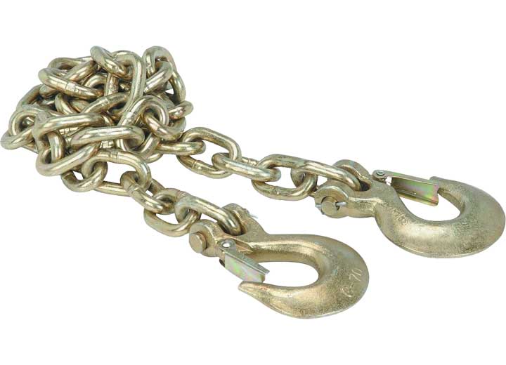 Gen - Y Hitch GH - 70684 Executive Fifth to Gooseneck Safety Chain, 3/8 x 84 Inches with 2 Safety Loops - Imex RV And Auto Parts
